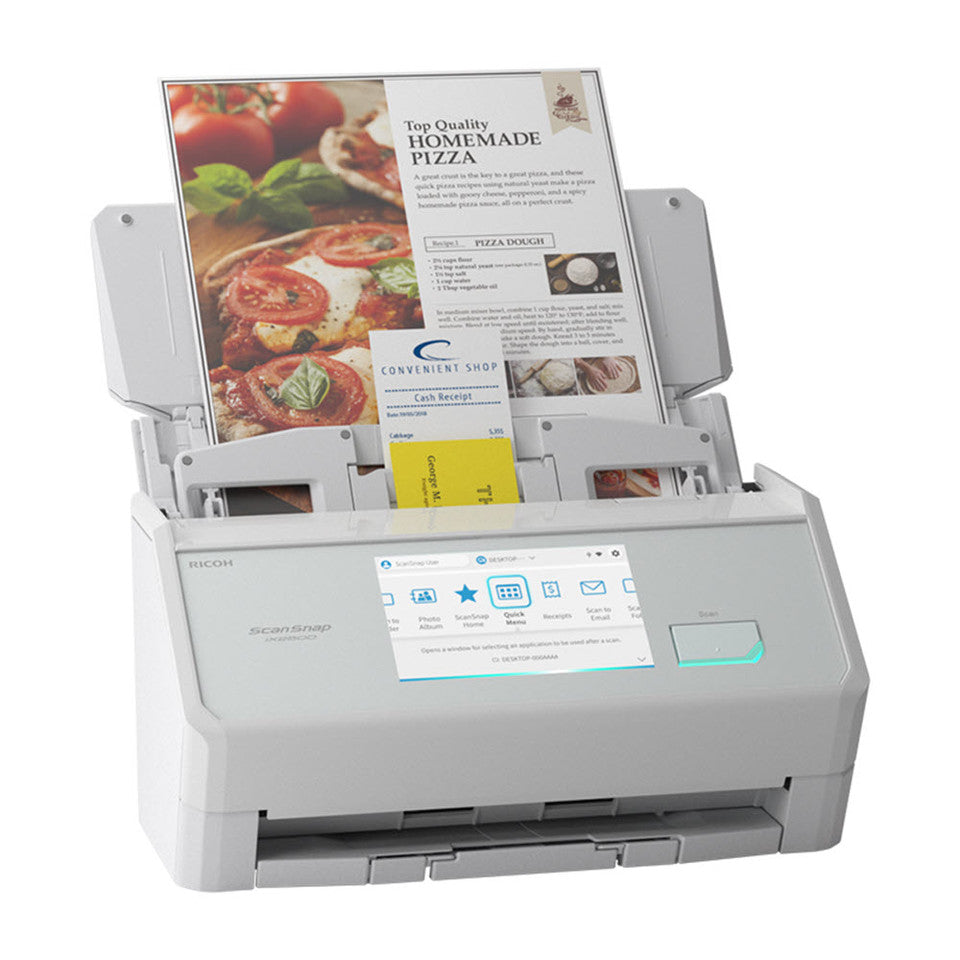 ScanSnap iX2500 A4 Touch Screen Scanner for PC and MAC (White)