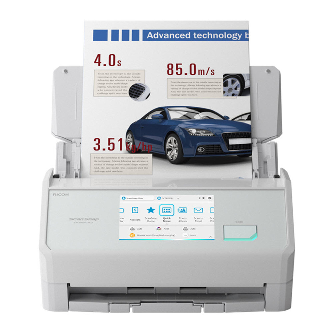 ScanSnap iX2500 A4 Touch Screen Scanner for PC and MAC (White)