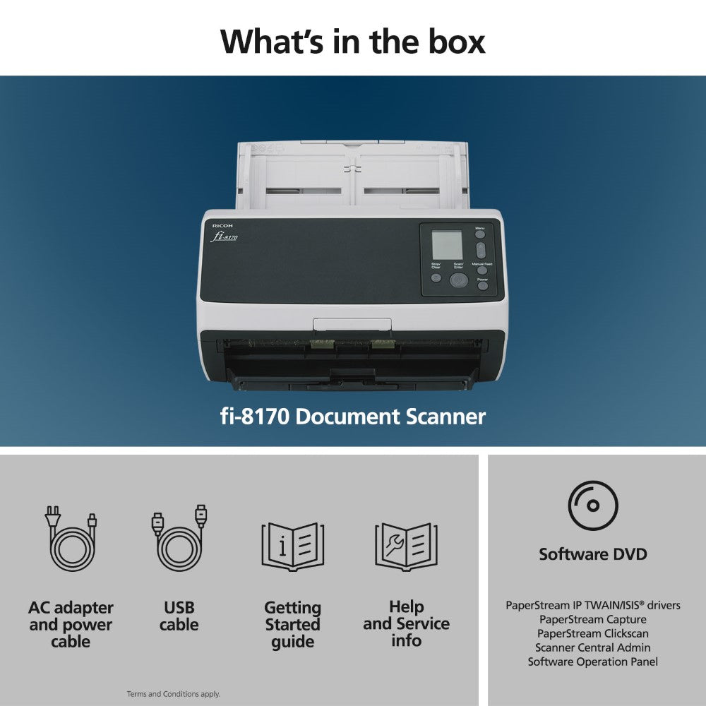 Ricoh Fujitsu fi-8170 A4 Duplex Document Scanner