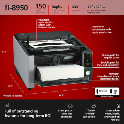 Ricoh fi-8820 A3 High Volume Production Scanner