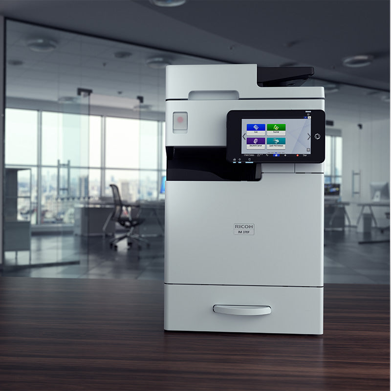 Standing Rico Printer Ricoh IM 370 Black and White Multifunction Printer – Ricoh Arena