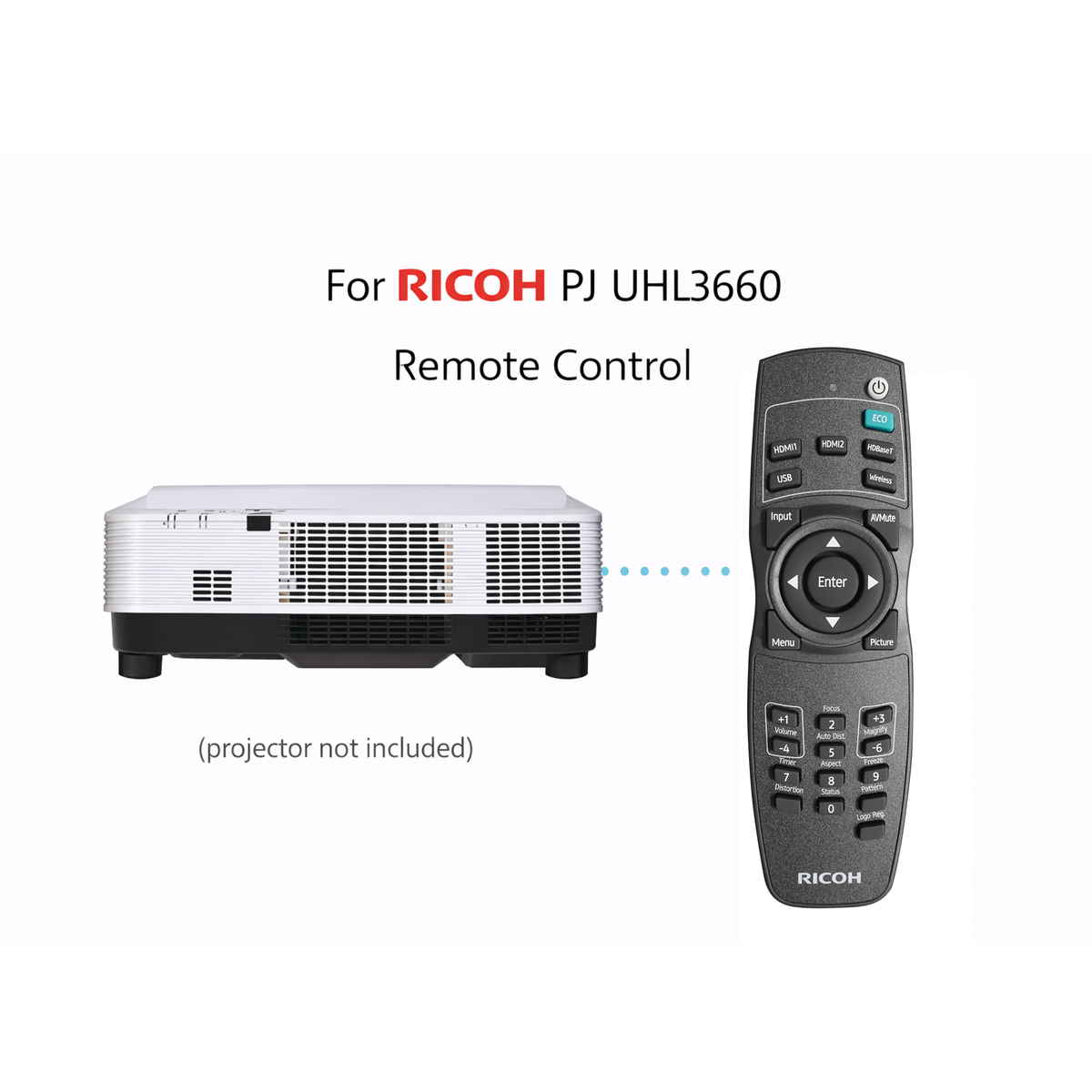 Ricoh Projector Remote Control for PJ UHL 3660